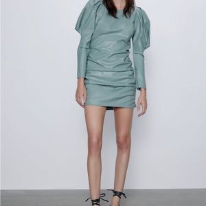 Zara Faux Leather Mini Dress